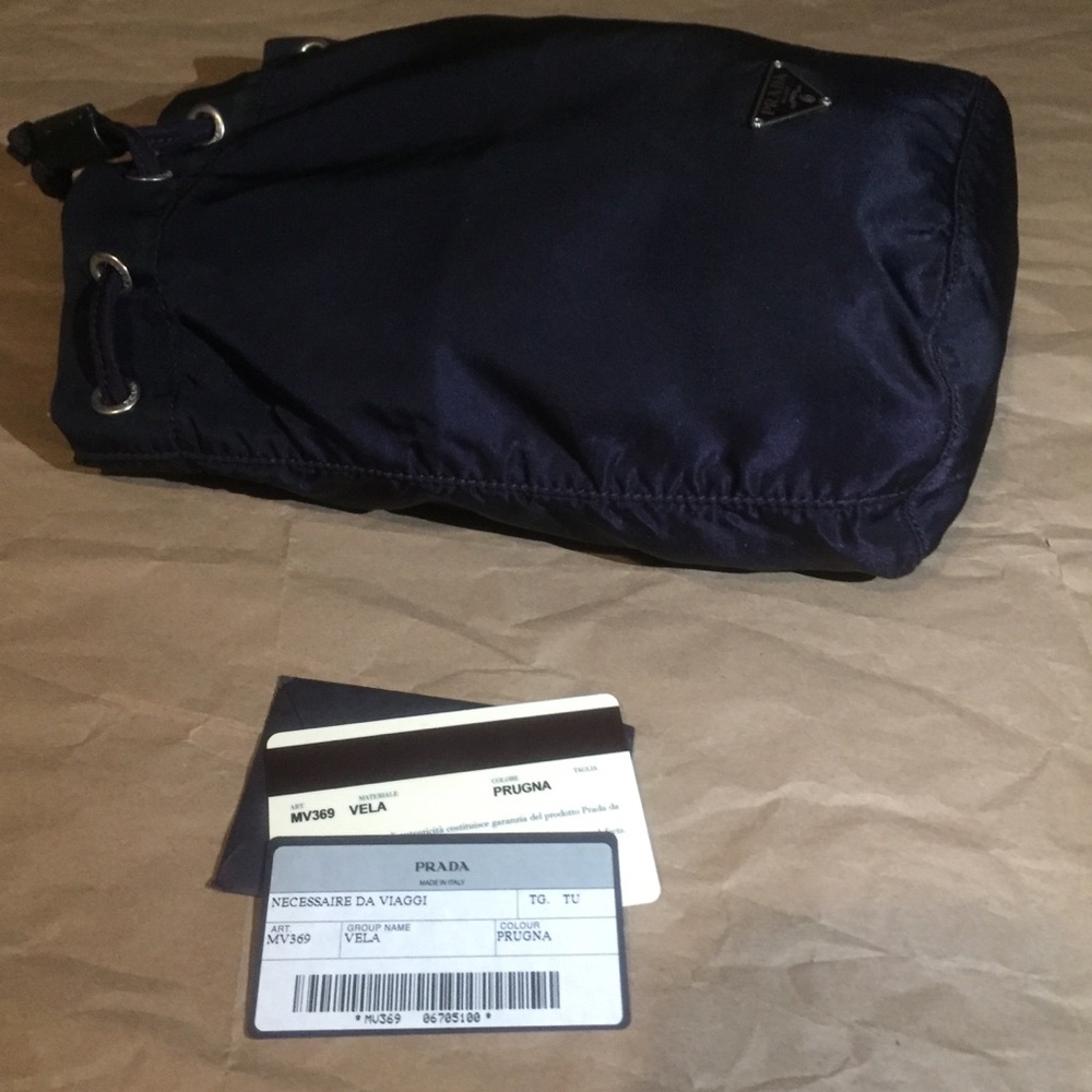 Authentic Prada Drawstring Bag Used Damaged String - image 2